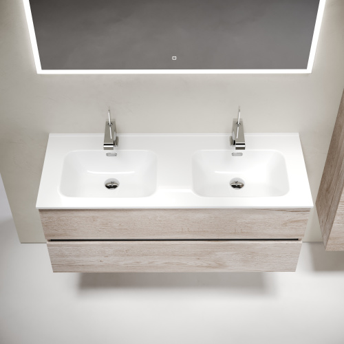 Тумба под раковину Sancos Urban UR120-2EG 119х45х55 подвесная цвет дуб галифакс натуральный - фото 5